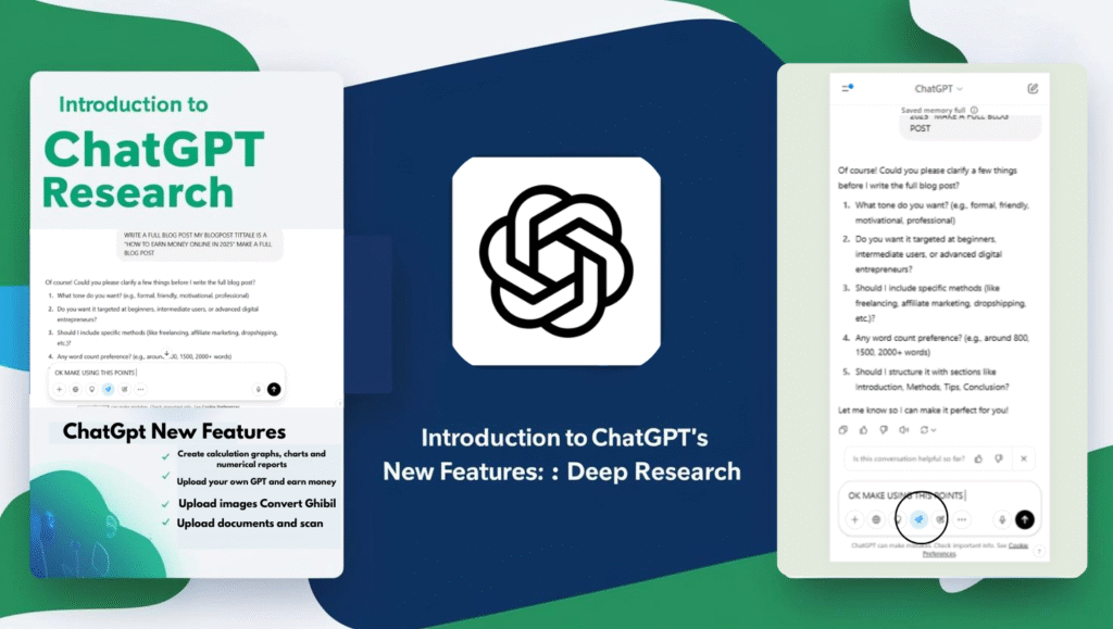 Introduction To ChatGpt New Features Deep Research