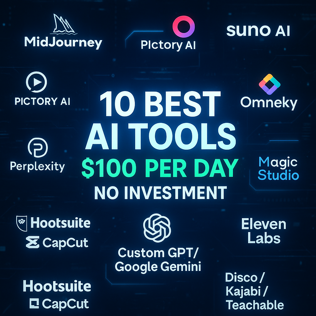 10 Best Ai Tools Earn $100 Per Day No Investment