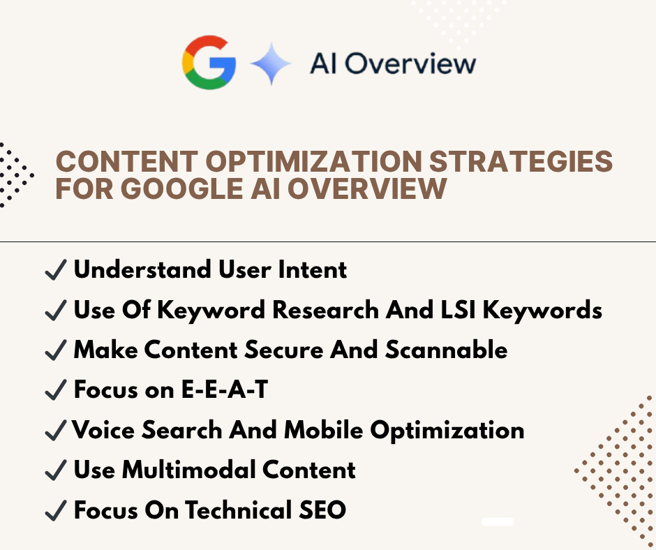 Content Optimization Strategies For Google AI Overview