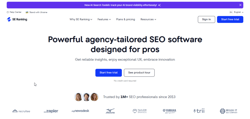 SE Ranking Dashboard