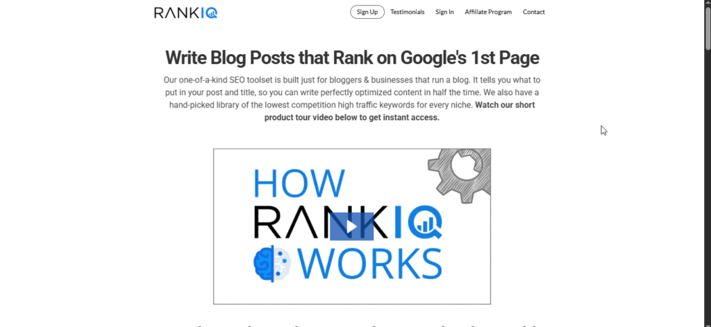 Rank IQ Dashboard